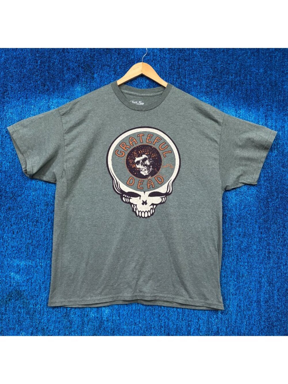 Grateful Dead Skull Rock Green T-Shirt Size Large